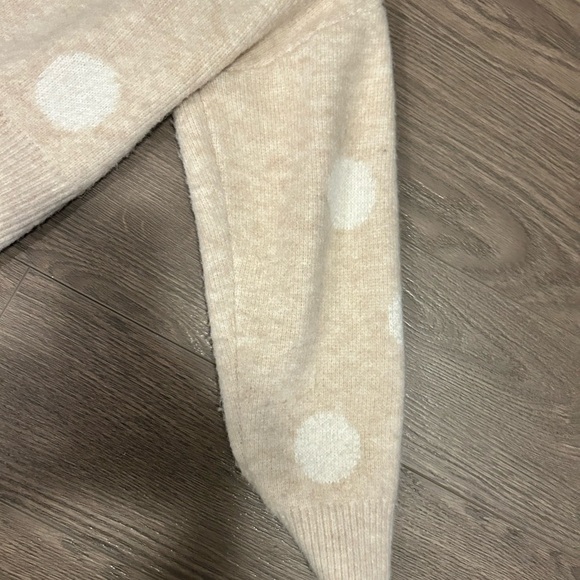 Desigual Beige Cardigan with White and Embroidered Polka Dots - Picture 9 of 10